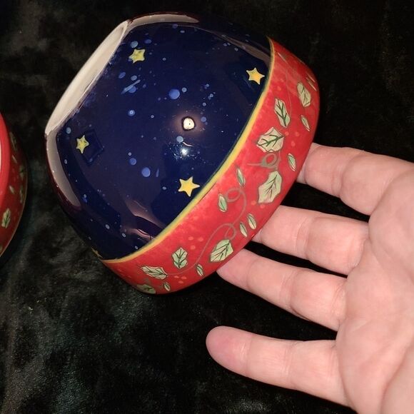 Set of 4 Country Snowman cereal/salad bowls - Picture 1 of 4